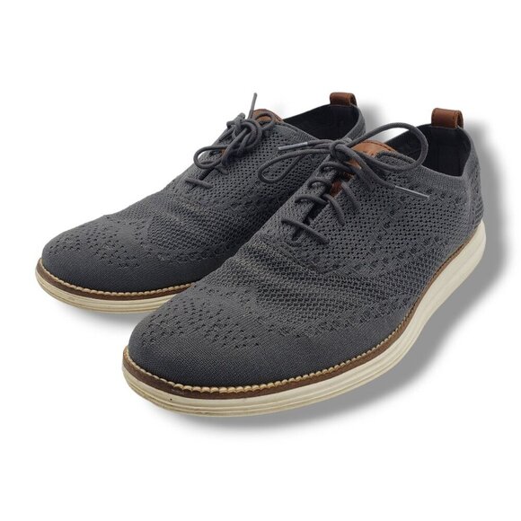 Cole Haan ØriginalGrand Stitchlite Wingtip Oxford Sneakers Mens 10 Grey C27961 - Picture 4 of 9